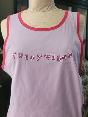Juicy Couture Light Pink Tank with Hot Pink Trim